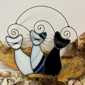 Stained Glass Cat Suncatcher • Cat Lover Gift • Handmade Window Hanging • Pet Memorial image 20