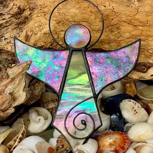 Stained Glass Angel Suncatcher • Angel Suncatcher • Glass Angel • Angel Gift • Window Hanging Angel
