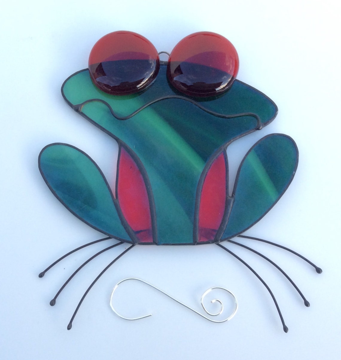 Stained Glass Frog Suncatcher Frog Gift Wide Eyed Frog Glass Etsy