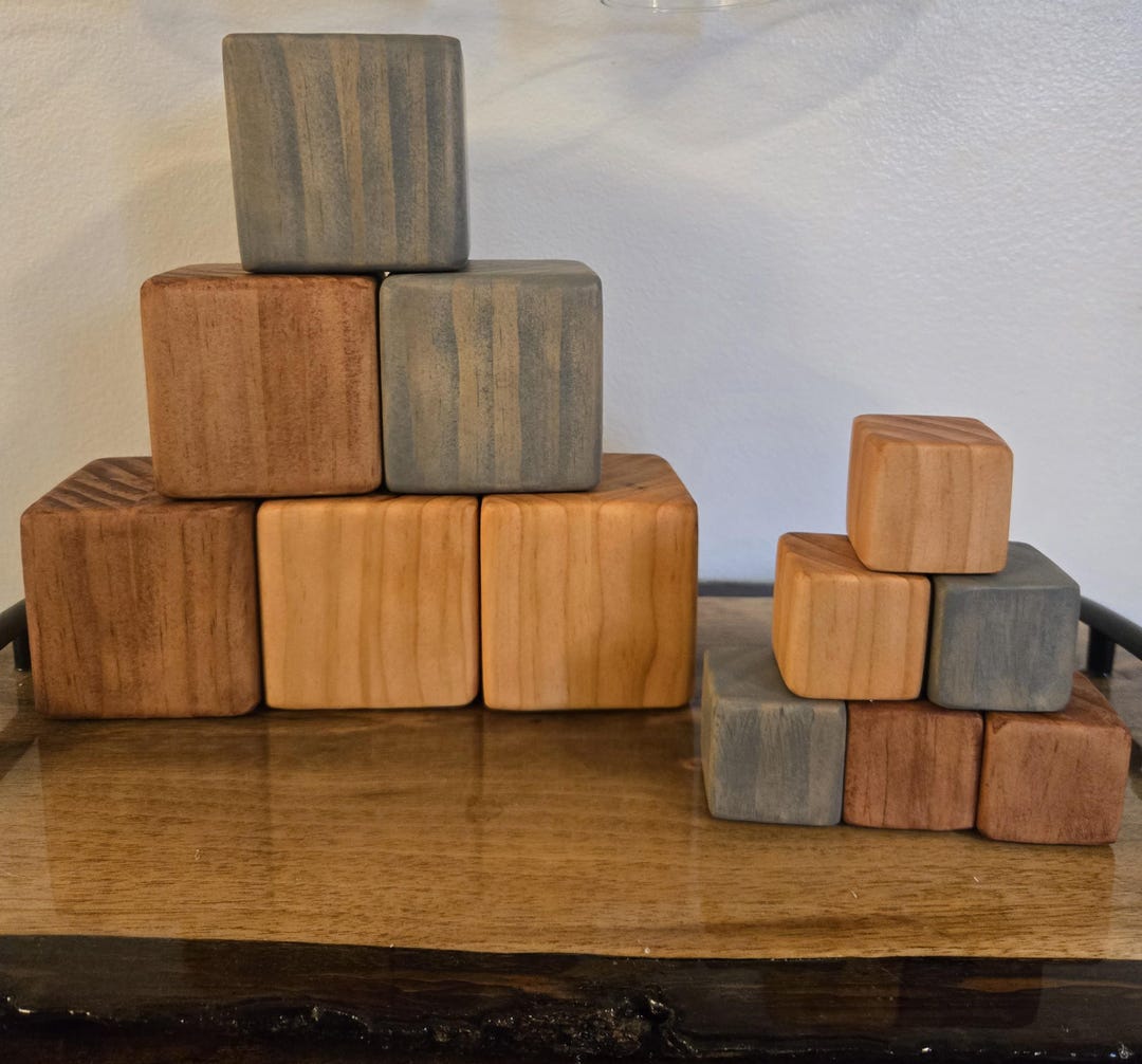 Custom Stained Baby Blocks - Etsy