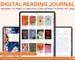 Digital Reading Journal, Digital Reading Planner, Digital planner, Goodnotes, Book Review, Book Shelf, Reading Log, reading tracker,
