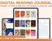 Digital Reading Journal, Digital Reading Planner, Digital planner, Goodnotes, Book Review, Book Shelf, Reading Log, reading tracker, 