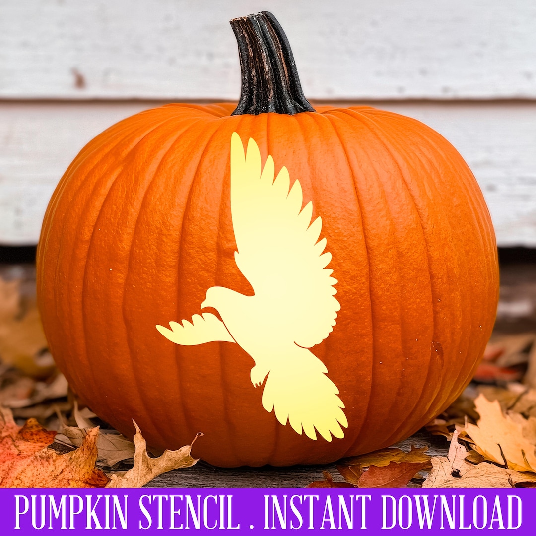 Dove Pumpkin Stencil Printable