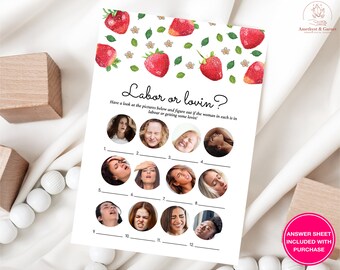 Labor or Lovin Printable Baby Shower Games Bachelorette - Etsy