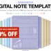 Digital Note Paper Templates Templates Notetaking, Digital notebook Portrait vertical Digital Note Taking Template, Digital Notepad student 