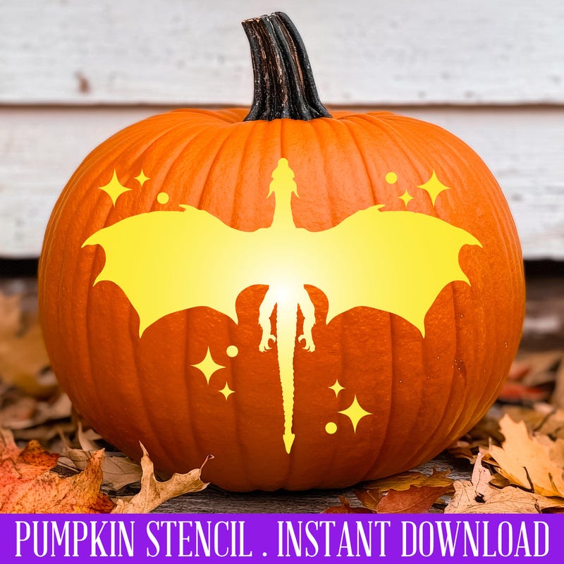 Dragon Template Stencil Etsy