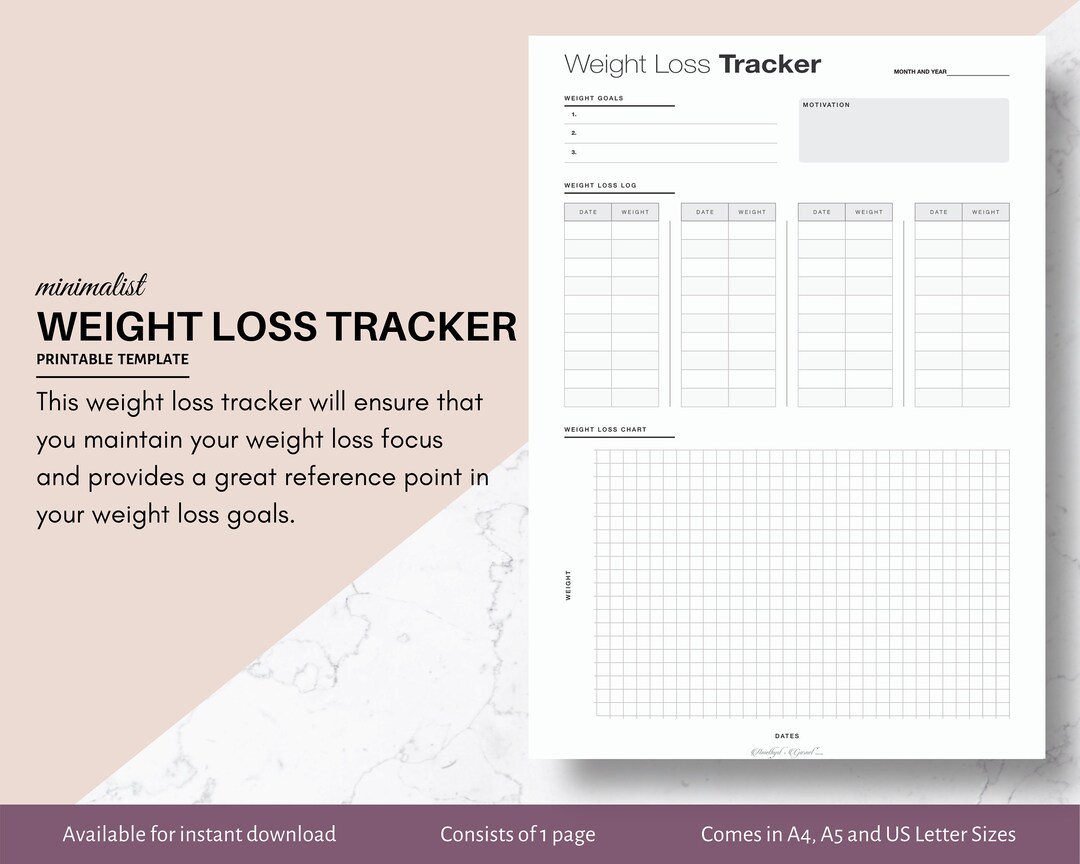 Weight Loss Graph, Weight Loss Tracker, Fitness Planner, Motivational