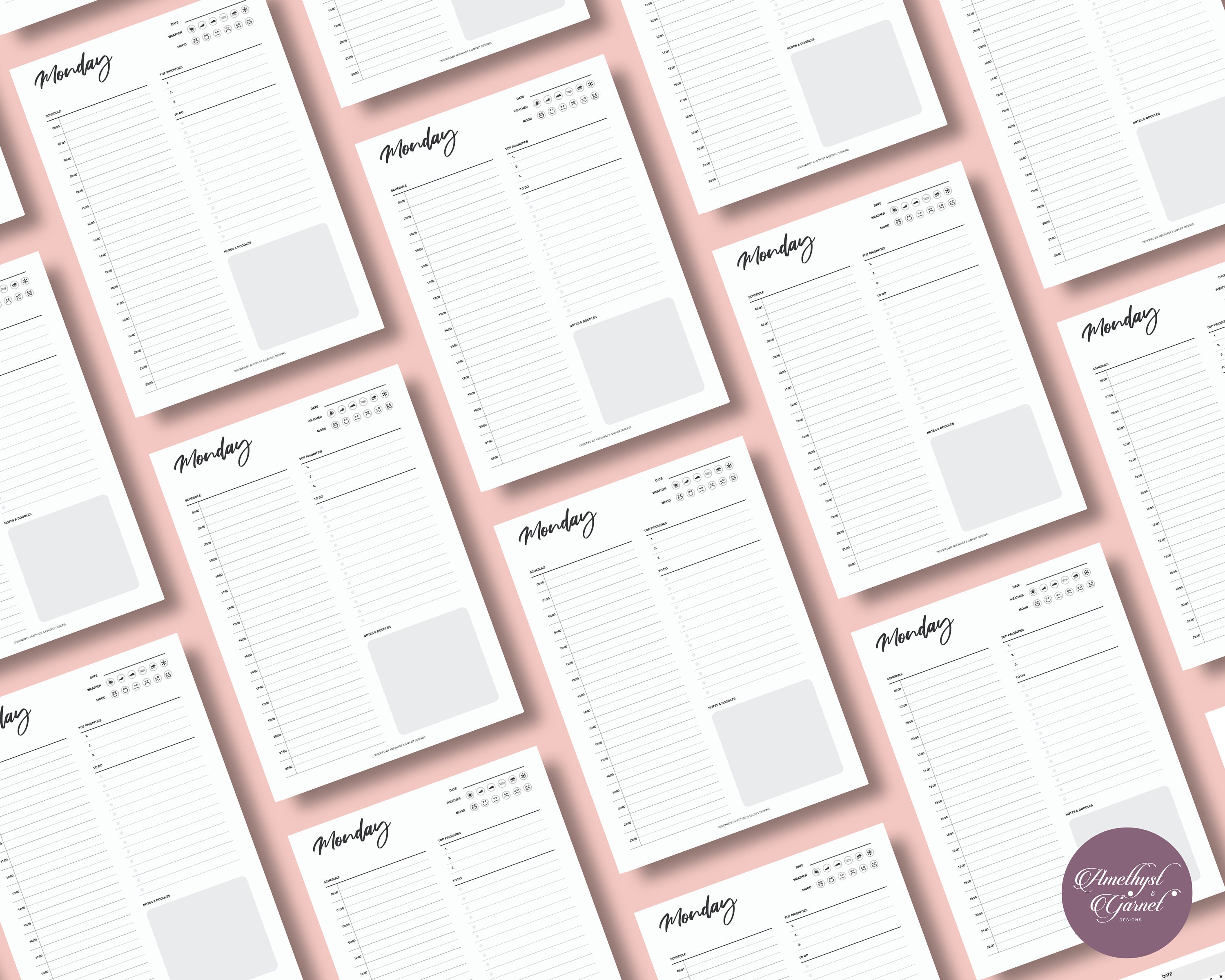 Daily Planner Printable Business Planner Work Planner - Etsy