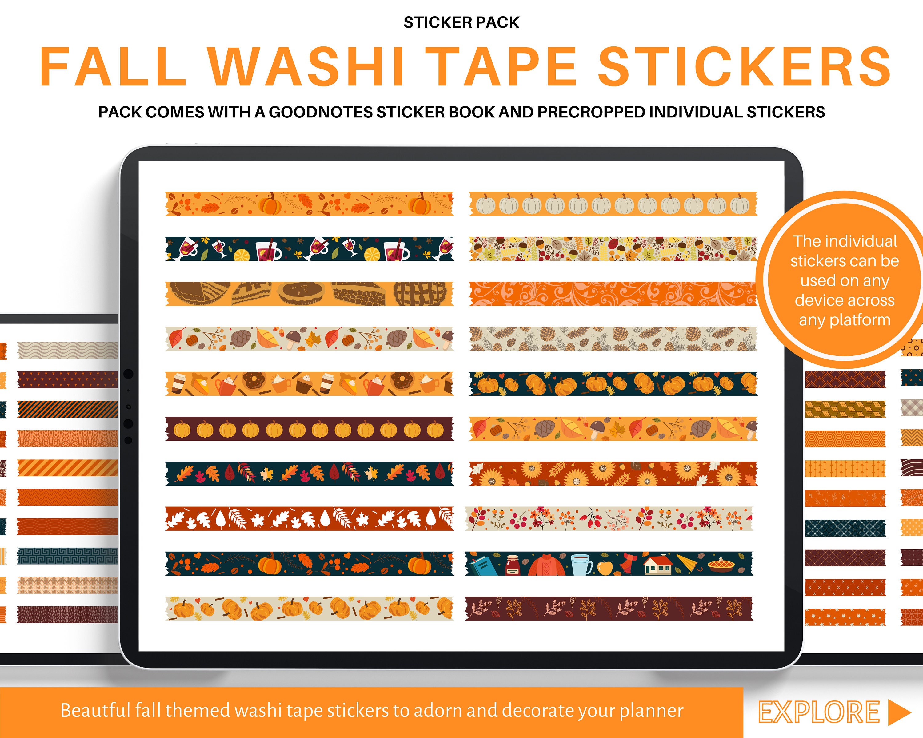 Digital Stickers, Fall stickers, Digital Planner,  goodnotes planner,…
