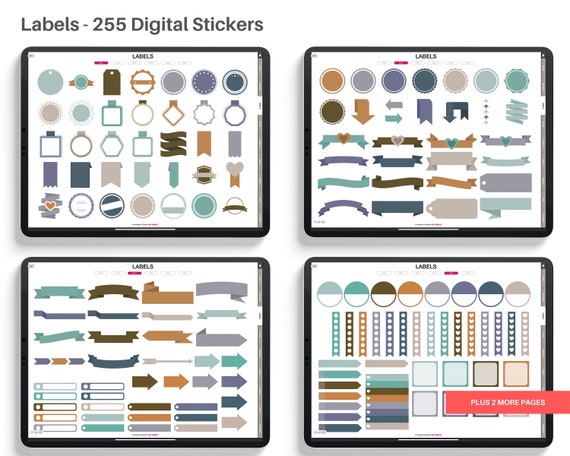 Digital Stickers, Boho Stickers, iPad Planner, Digital Planner, Goodnotes  Planner, Sticker Book, Cute Planner Stickers, Stickers Pack 
