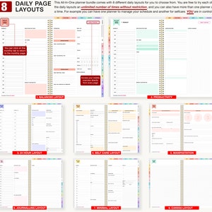 Premium Digital Planner 2024 2025 Undated iPad goodnotes notability, Digital journal, daily planner planner digital Dated ADHD Student V17 image 4