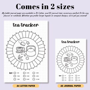 Monthly Tea Tracker, A5 A4 Journal Page Printable, Daily Tea Habit ...