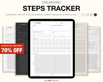 STPES TRACKER Priority matrix tasks Digital Templates Notetaking Digital notebook Portrait vertical Digital Note Taking Template