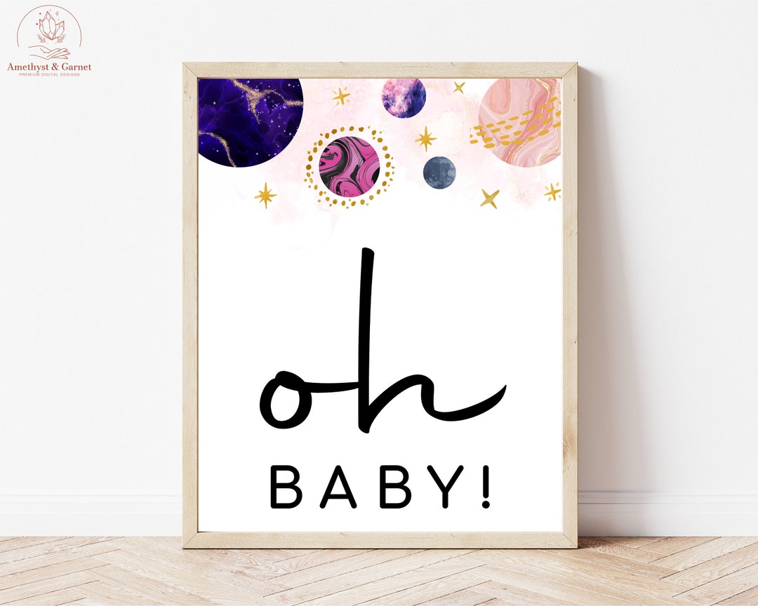 Oh Baby Shower Sign Outer Space Planets Baby Shower Sign - Etsy Australia