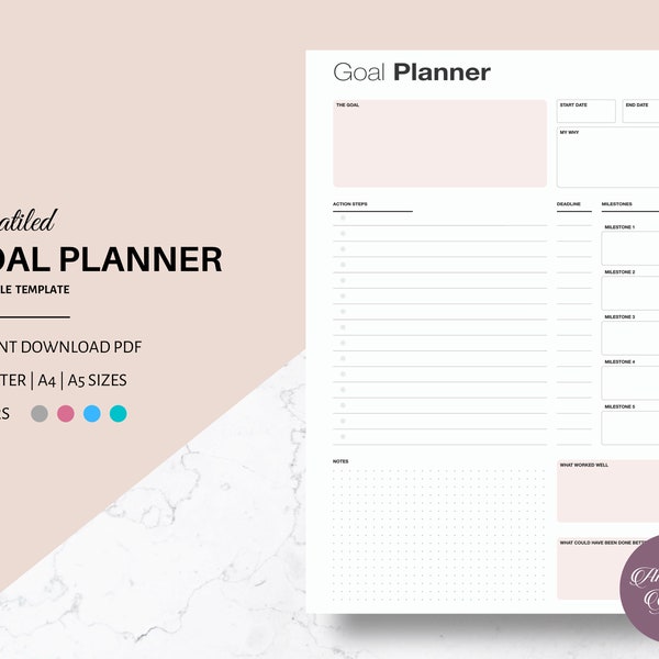 Goal Planner - Etsy