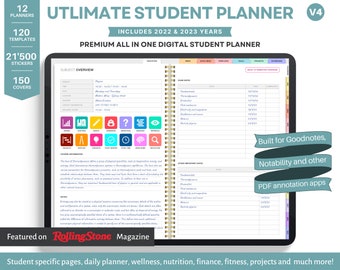 Student Planner, College School GoodNotes, Digital Student Planner, ipad planner, Digital Planner,  goodnotes planner Digital diary academic