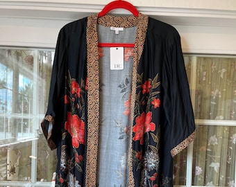 3X Long Floral Duster/Jacket/Topper by DR2 (Daniel Rainn) with Original Tags NWT