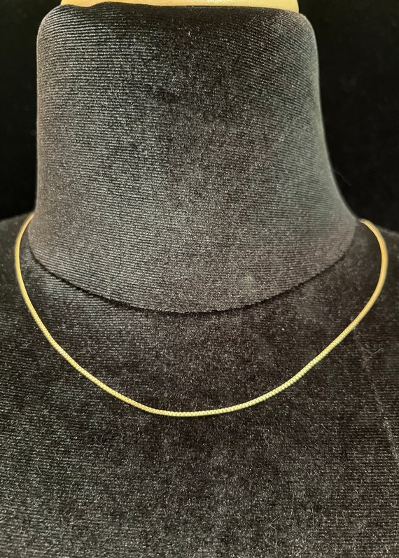 18-Inch 14K Solid Yellow Gold Herringbone Chain