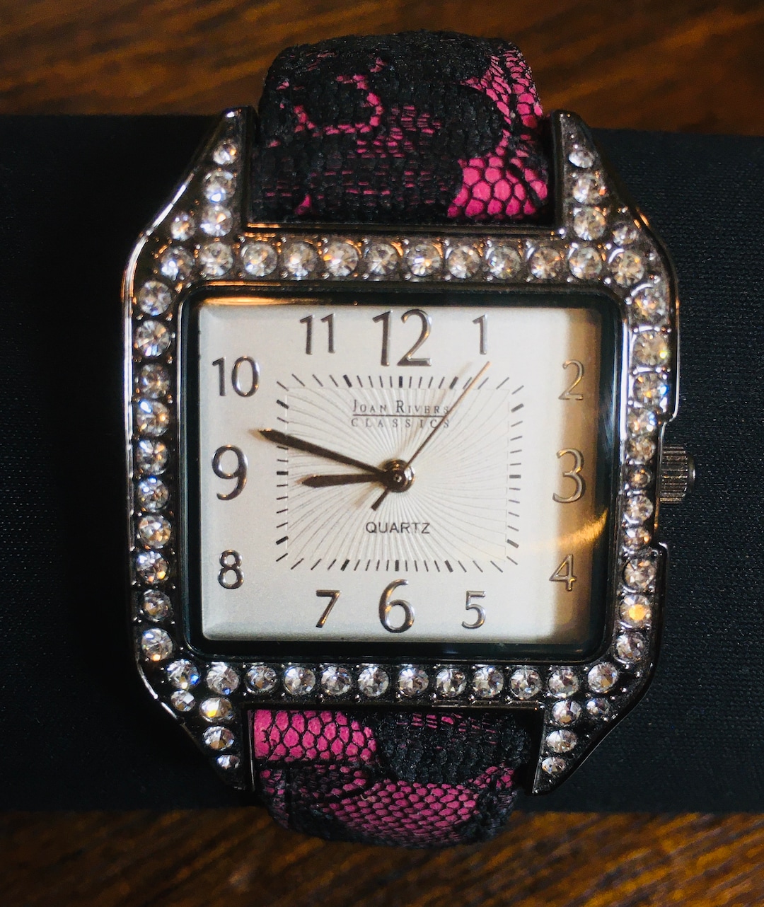 Joan Rivers Quartz Watch Signed Face Austrian Crystals Etsy
