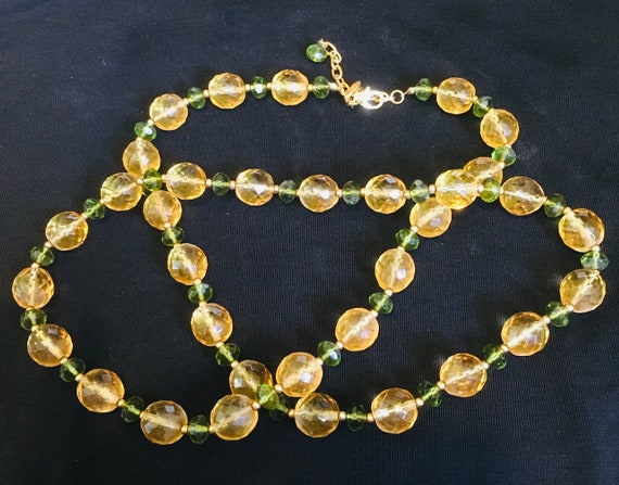 Austrian Crystal Bead Necklace Vintage Joan River… - image 1
