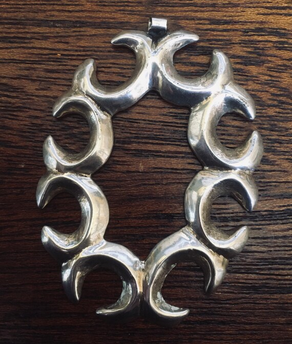 Old Pawn Navajo Sandcast Pendant Sterling