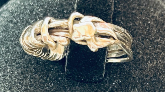 Brutalist Sterling Ring Size 6 - image 2