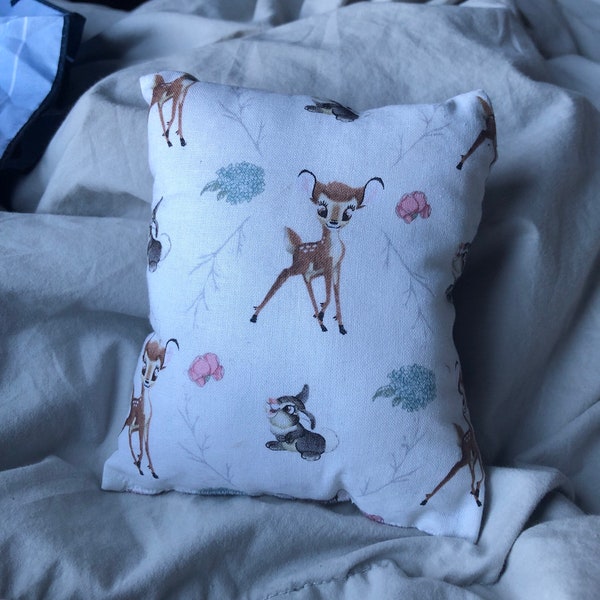 Bambi & Thumper Hand-Stitched Mini Pillow