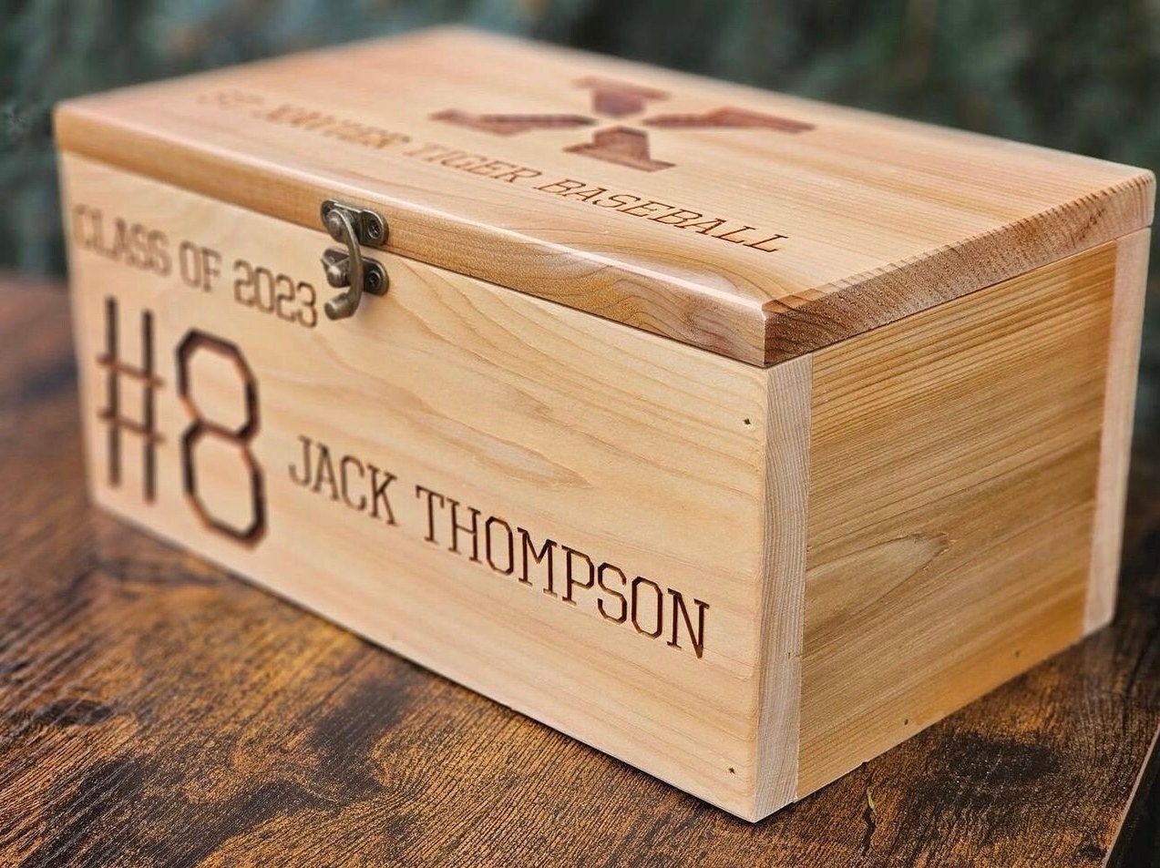 Personalized Sports Keepsake wooden Box