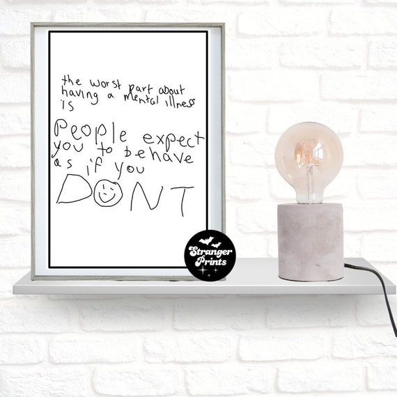 Citation Joker Inspired Print Citation Sante Mentale Dc Etsy France