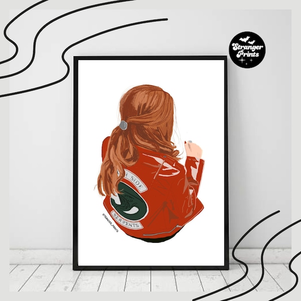 Riverdale Cheryl Blossom Inspired Print -  Archie comics Netflix Riverdale cheerleader Cheryl Bombshell Blossom, Southside serpents