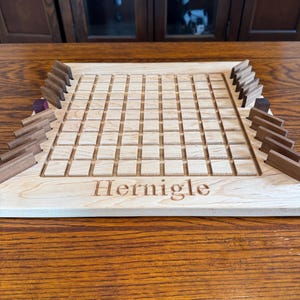 Juego de mesa Quoridor de madera artesanal: juego de estrategia personalizado de madera noble con grabado personalizado
