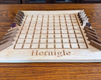 Juego de mesa Quoridor de madera artesanal: juego de estrategia personalizado de madera noble con grabado personalizado
