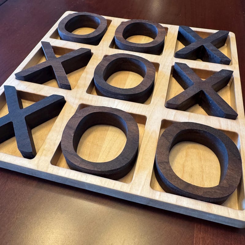 Wooden Tic Tac Toe Board - Etsy