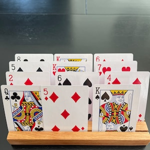 Porta carte di credito in legno pregiato per bridge, gin rummy e altro - Essenziale per la serata di gioco