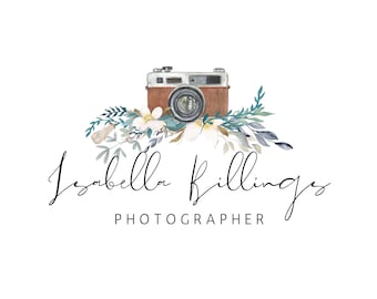 Editable Photographer Logo Template – Customizable Canva Branding Kit for Photography Business - Instant Download.