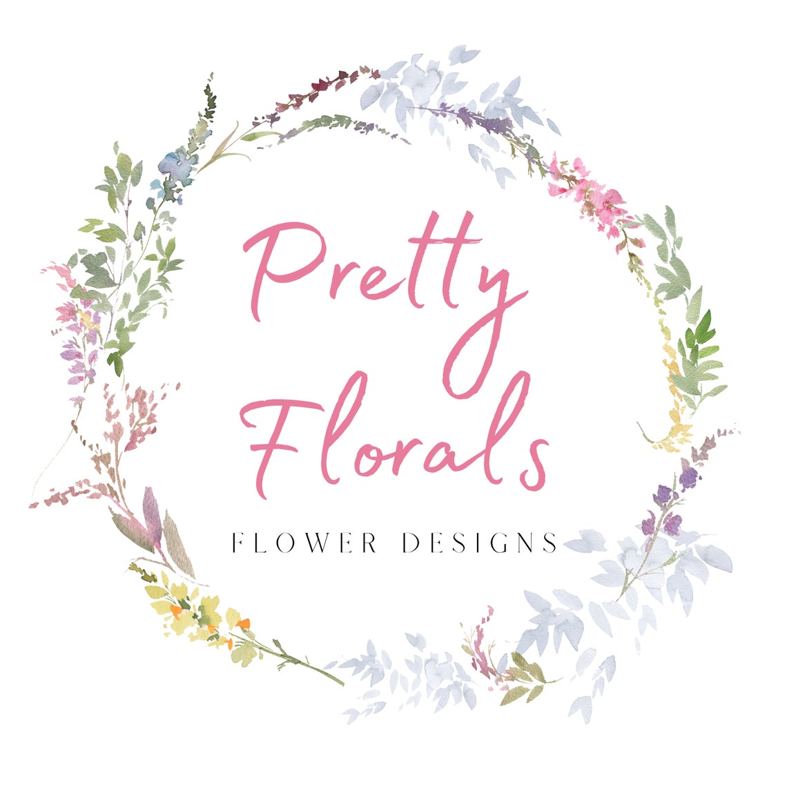 Pretty Floral Logo Design Flower Logo Watercolour Logo - Etsy UK