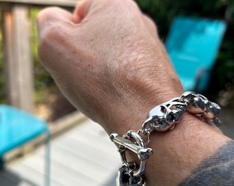 Sterling Silver SKULL Bracelet