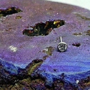 2mm threadless titanium bezel CZ (top only) flat/thin
