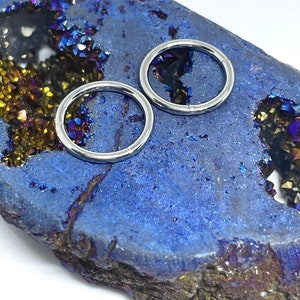 2 pcs 20 gauge 5/16 titanium hinged segment ring 8mm diameter