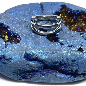 16 gauge 3/8 triple ring (spaced apart) titanium clicker