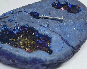 14 gauge 5/16 Titanium Threadless Flatback (post only) 6mm length