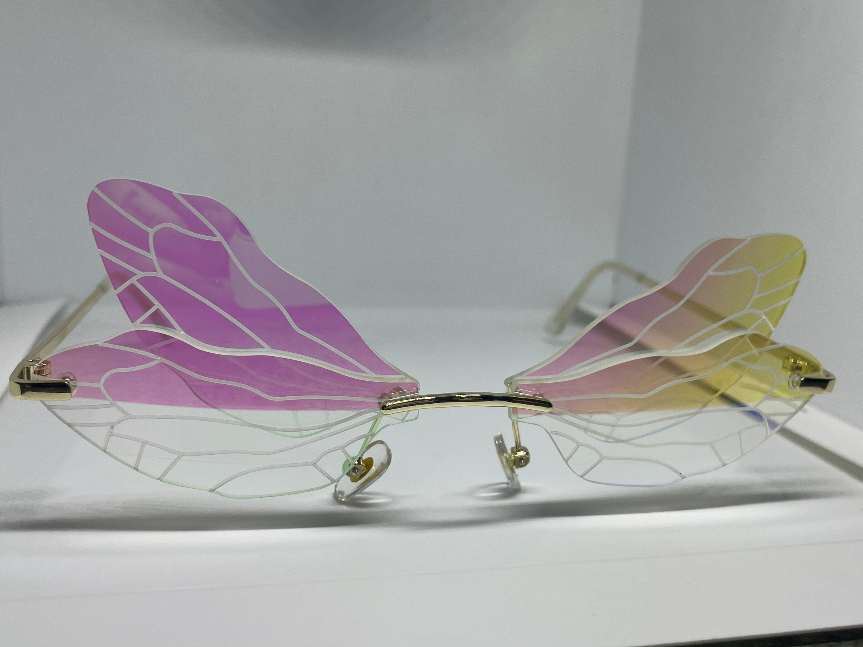 Dragonfly Wing Glasses select Color Option Etsy