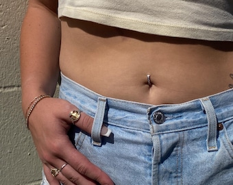 14g Cubic Zirconia Navel Clicker Jacket