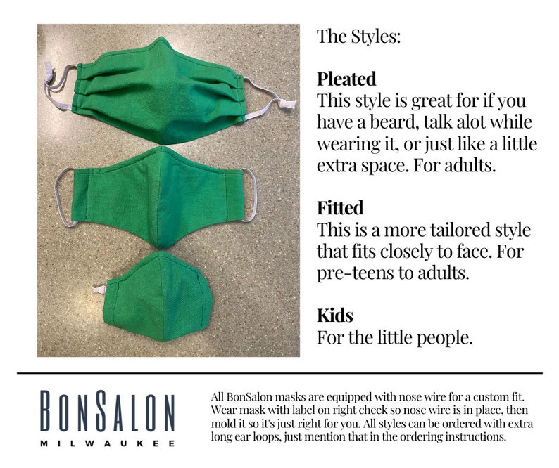 Mask in Festival Certified Organic Cotton fabric 100/% Cotton Washable Reusable Nose Wire Donation to Food Pantry