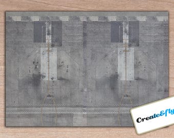 Model Airport Parking Slots, 1/400 Scale Diorama (Digital Download). Print Your Own.