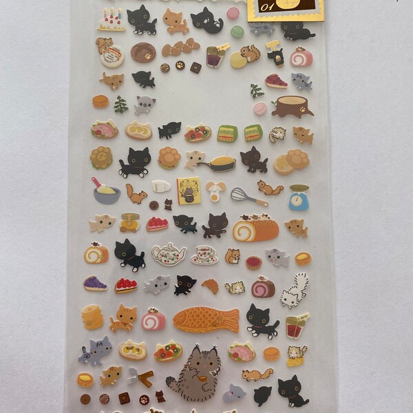 Pegatina japonesa Sanrio San-X Ligeramente usada Kutusita Nyanko Rilakkuma Kirakira Glitter