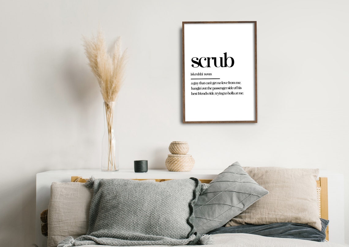 Scrub definition print Song lyrics Popular 90s song Etsy