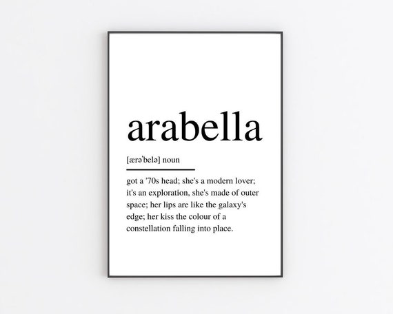 Arabella Lyrics Defintion Print Arctic Monkeys Lyrics Etsy
