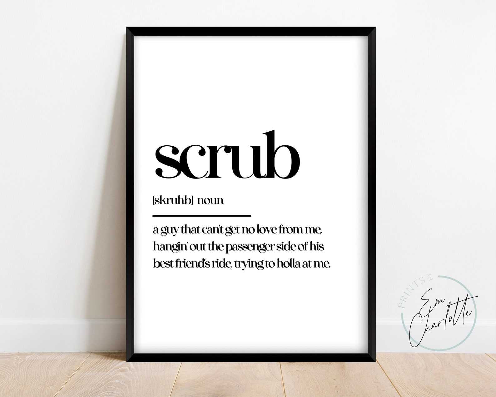 Scrub definition print Song lyrics Popular 90s song Etsy