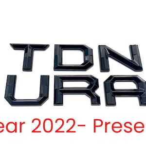 Gloss Black outline Premium 3D color matched Letters for 2022-2024 Tundra Front Bumper